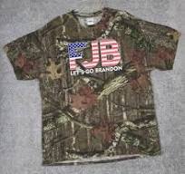Mossy Oak Men's 2XL Shirt Break Up Infinity Crew Neck Lets GO Brandon FJB | eBay