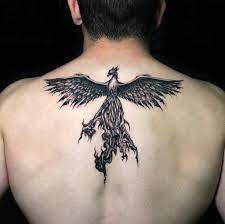 Black and grey phoenix for girls on the back. Top 51 Best Small Phoenix Tattoo Ideas 2021 Inspiration Guide