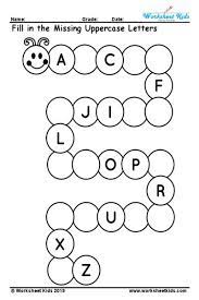 Kids academy is honored to present you a new set of abc worksheets for preschoolers and kindergarteners. Uppercase Missing Alphabet Worksheet A To Z Free Printable Pdf