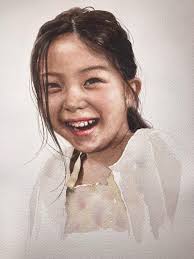 VIOLET 💜 I like her facial expression and her fashion style 😎😜 How about  you? (Watercolor painting no.10. Photo study)