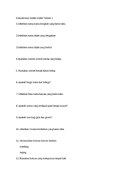 Kuiz online sains dapat membantu murid untuk melakukan latih tubi secara dalam talian. Kuiz Sains Tahun 1