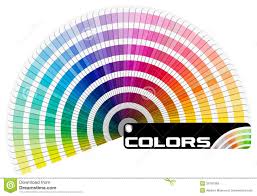 pantone color palette semicircle stock illustration