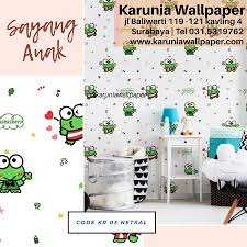 Keroppi pertama dibuat pada tahun 1987 oleh sanrio, sebuah perusahaan desain. Wallpaper Dinding Edisi Sayang Anak Karunia Wallpaper Surabaya Error 404 Karunia Wallpaper Surabaya