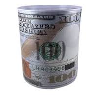 Tin Money Piggy Bank Savings Franklin Coin Can Saver Great ...