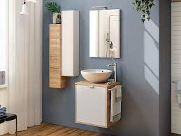 I piani in hpl riproducono le suggestioni di materiali nobili come legni, pietre e cemento in tutta la loro bellezza aggiungendo alle qualità estetiche grande robustezza. Mobile Bagno Milu 50 Cm Sospeso Con Toppino Per Lavabo In Appoggio Iperceramica