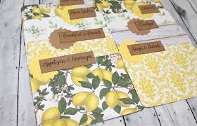 Recipe Dividers Recipe Box Dividers Lemon Recipe Card Dividers Farmhouse Dividers 4 X 6 Recipe Cards 3 X 5 Recipe Box Dividers Lemon Recipes Recipe Cards