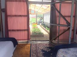 View From The Secret Garden Room Farm Stay Cabin Luxury Camping