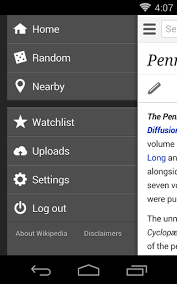 Editing Wikipedia Mobile Screenshot P 16 Penny Cyclopaedia With Menu Hamburger Menu Icon Wikipedia Mobile Application Menu Mobile Screenshot