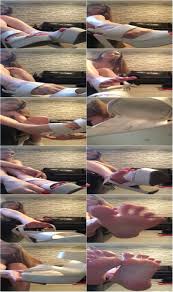 White chunky heels dangling shoeplay - Rubyangelfeet - HDMP4