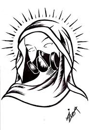 Virgin Mary Drawings Black White Google Search Dark Art Tattoo Tattoo Outline Drawing Flower Thigh Tattoos