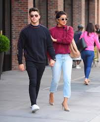 Meanwhile, priyanka opted for pastel pink separates (her pants are from acler) and draped an ivory blazer over her shoulders. Priyanka Chopra And Nick Jonas Make Ny Streets Their Fashion Runway As They Head Out For Lunch Date Hungryboo Bollywood Outfits Fashion Priyanka Chopra