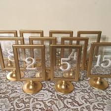 Rustic Wedding Table Numbers Table Number Gold Frame Gold Etsy In 2020 Rustic Table Numbers Table Numbers Wedding Rustic Wedding Table Number Holders