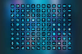 The app requires the device to use the portrait or landscape orientation. 120 Blue Neon Ios 14 App Icon Pack Custom Designed Icons Creative Market