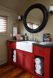 Rejuvenation's bathroom vanities feature classic american style. Cottage In Muskoka Traditional Bathroom Vanities And Sink Consoles Other Metro Lakehouse Ca Bathroom Red White Bathroom Interior Unique Bathroom Vanity