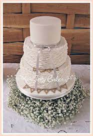 Silver Ruffles Wedding Cake Ruffle Wedding Cake Wedding Cake Stands Rustic Wedding Cake