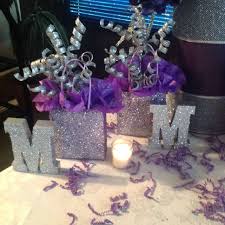 July 12 at 8:23 pm ·. Sweet Sixteen Purple Party Decorations Made These From Gift Small Gift Bags Sprayed Wi Purple Party Decorations Silver Party Decorations Purple Birthday Party