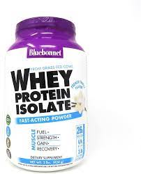 Buy Bluebonnet Nutrition Whey Protein Isolate Powder From Grass Fed Cows 26g Of Protein No Sugar Added Non Gmo Gluten Soy Free Kosher Dairy 2 Lbs 28 Servings French Vanilla Flavor
