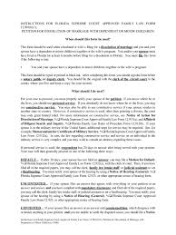 Florida Divorce Forms Free Templates In Pdf Word Excel To Print