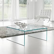 The structure features a playful use of geometry that showcases different angles and dimensions to make this the center of attention. Tonelli Eden Glass Coffee Table Living Room Furniture Ultra Modern