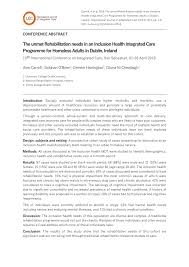 Integrative medicine takes into account the whole person. Pdf The Unmet Rehabilitation Needs In An Inclusion Health Integrated Care Programme For Homeless Adults In Dublin Ireland