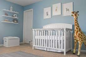 Classic Gray And Blue Safari Nursery Project Nursery Baby Blue Nursery Baby Boy Blue Nursery Blue Nursery Decor