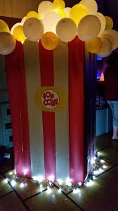 A hollywood themed quinceañera is usually full of gold, red, and black colors. Giant Popcorn Box For Our Hollywood Theme School Dance School Dance Themes School Dance Ideas Dance Themes