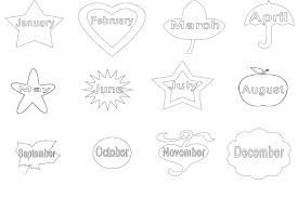 Spend the day outside in the nice weather, then come back in for some relaxing time with your crayons and colored pencils. Free Printable 12 Months Of The Year Coloring Pages