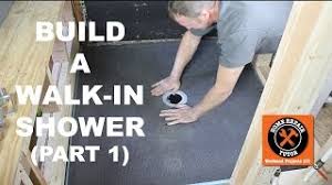 Walk in shower size is one area that you should consider for your own comfort as well as accessibility. How To Build A Walk In Shower Part 1 Wedi Shower Pan Install Youtube