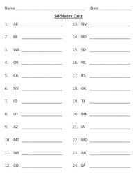 State Abbreviation Quiz State Abbreviations Abbreviations Quiz