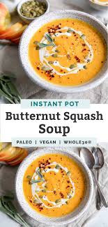 Add in thyme, cinnamon, and salt and pepper and using an immersion blender (or blender) blend until smooth and creamy. Easy Butternut Squash Soup Instant Pot Stovetop Fit Mitten Kitchen