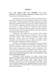 Kalau kalian bisa melihat contoh dibawah ini dan mempelajari bagaimana penulisan nya yang baik contoh abstrak bahasa indonesia dan inggris ini merupakan contoh cara membuat abstrak untuk tugas akhir pdf abstrak suatu karya ilmiah. Contoh Abstrak Skripsi Thoriq Aziiz