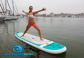 Alyssa On The Boga Yoga Inflatable Paddleboard Paddle Board Yoga Inflatable Paddle Board Standup Paddle