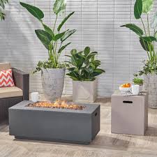 Shop for fire pit coffee tables online at target. Aidan Rectangular Propane Fire Pit Table With Tank Holder Overstock 22040406