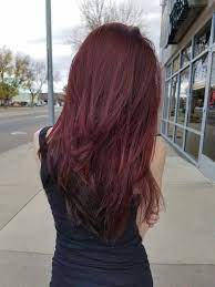 My Hair After Today Layers And A Darker Red On Top Than I Had And Just Left The Black On The Bottom I Love It Hair Styles Aesthetic Hair Red Hair