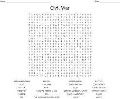 Create your next english civil war lesson plans (pdf resources) using the wide variety of downloadable learning materials available in this ks2 this extensive ks2 pack contains a selection of themed, downloadable english civil war learning materials, ideal for creating your next civil war. Civil War Word Search Wordmint