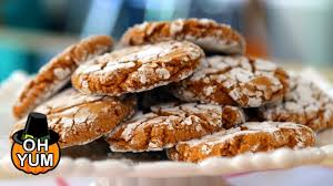 Gingerbread Crinkle Cookies Recipe The Perfect Thanksgiving Youtube Crinkle Cookies Recipe Cookie Recipe Uk Cookie Recipes