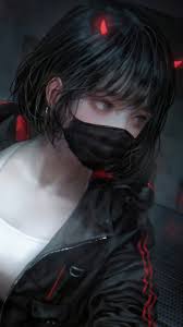 Cool stuff аниме арт девочка манга дочери поиск. Anime Girl Mask 4k Wallpaper 6 2210
