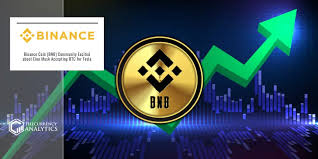 Live binance coin (bnb) price, historical chart & binance coin market cap. Binance Coin Bnb Community Excited About Elon Musk Accepting Btc For Tesla