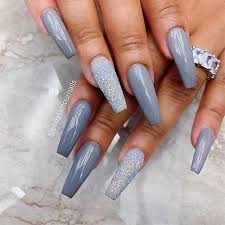 With all that choice though, deciding on what nails to have next can be difficult! The Best Gray Nail Art Design Ideas Stylish Belles Acrylic Nails Coffin Short Ombre Acrylic Nails Grey Nail Designs