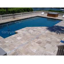 Travertine pool coping remains as one of the finest choices in the market for enhancing look and functionality of the pool area. China Tumbled Finish Golden Travertine Pool Paver Swimming Pool Coping Stone China Travertine Marble Flooring