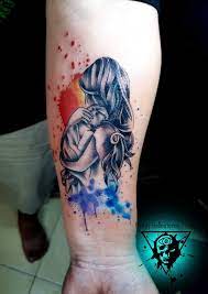 Watercolor Tattoo Mother And Child Tattoos For Daughters Mother Tattoos Tattoos For Kids