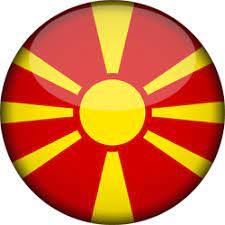 De vlag van macedonie is geel met rood en in het midden een cirkel die een beetje op de zon lijkt. Noord Macedonie Vlag Emoji Country Flags