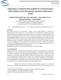 #1 work smart, not hard. Pdf Challenges In Implementing English For Communication Efc Subject In The Elementary Vocational Education Pav