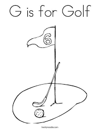 G Is For Golf Coloring Page Coloring Pages Sports Coloring Pages Golf