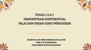 Tugas 1 2 A 7 Demonstrasi Kontekstual Nilai Dan Peran Guru Penggerak