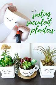 Others require more effort, like the planter made from a repurposed side table. Fun365 Craft Party Wedding Classroom Ideas Inspiration Succulent Planter Diy Succulent Display Succulents Diy