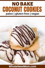 5 Ingredient Vegan No Bake Coconut Cookies Whole New Mom Recipe No Bake Coconut Cookies Dessert Recipes Sugar Free Cookies