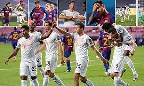 Les résultats en direct sur sofascore livescore vous donnent accès à tous les scores en direct des matchs de tennis qui se jouent actuellement pour la grande majorité des tournois mondiaux. Barcelona 2 8 Bayern Munich Quique Setien S Men Suffer Their Heaviest Ever Defeat In Europe Daily Mail Online