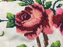 Only 1 available and it's in 1 person's cart. Cross Stitch Flowers Pattern Hand Embroidery Tablecloth Catawiki