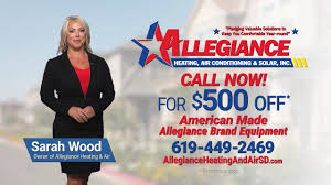 All parts located in the condensing unit section (outdoor unit) for parts located inside the indoor air handler click here. Allegiance Heating Air Conditioning Inc Santee San Diego
